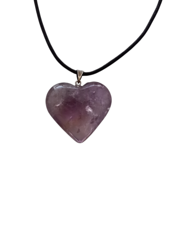 Améthyste pendentif coeur